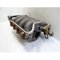 04 Mercedes R230 SL500 intake manifold, w/fuel injectors, 1131400401
