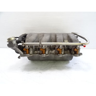 04 Mercedes R230 SL500 intake manifold, w/fuel injectors, 1131400401