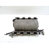 04 Mercedes R230 SL500 intake manifold, w/fuel injectors, 1131400401