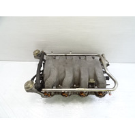 04 Mercedes R230 SL500 intake manifold, w/fuel injectors, 1131400401