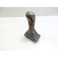 03 Mercedes R230 SL500 gear shift knob, gray, w/wood 2302671710