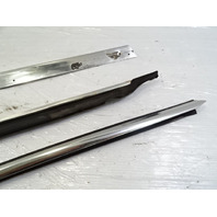 83 Mercedes R107 380SL trim set, exterior, windshield side pillar, left, chrome LH