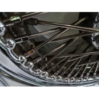 83 Mercedes R107 380SL wheels set, Dayton wire w/ adapters & caps / 16x7