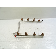 03 Mercedes R230 SL500 fuel injectors w/rail 1130780249 1130700595
