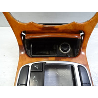 03 Mercedes R230 SL500 center console, wood trim, w/ashtray, 2306801539, walnut