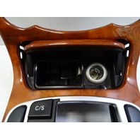 04 Mercedes R230 SL500 center console, wood trim, w/ashtray, 2306801539, walnut