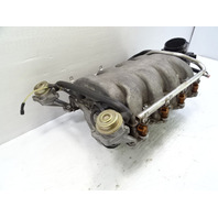 04 Mercedes R230 SL500 intake manifold, w/fuel injectors, 1131400401