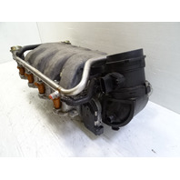 04 Mercedes R230 SL500 intake manifold, w/fuel injectors, 1131400401