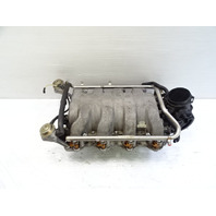04 Mercedes R230 SL500 intake manifold, w/fuel injectors, 1131400401