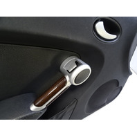 06 Mercedes R171 SLK280 door panel, left, black w/wood trim