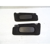 04 Mercedes R230 SL55 sunvisors, left and right, alcantara, charcoal gray, 2308101410 2308101310 SL500