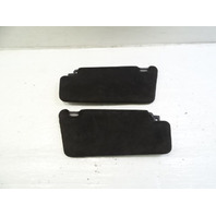 04 Mercedes R230 SL55 sunvisors, left and right, alcantara, charcoal gray, 2308101410 2308101310 SL500