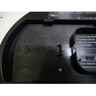 03 Mercedes R230 SL55 gas fuel door lid, 2307570509