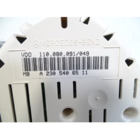 03 Mercedes R230 SL55 instrument cluster, speedometer, 2305406511