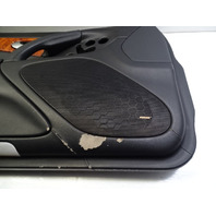 03 Mercedes R230 SL500 door panel, left, black, black designo
