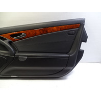03 Mercedes R230 SL500 door panel, right, black, black designo