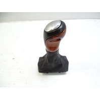 03 Mercedes R230 SL500 gear shift knob, black w/wood 2302673510 designo