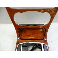 03 Mercedes R230 SL500 center console, wood trim, w/ashtray, 2306801539, walnut