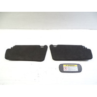03 Mercedes R230 SL500 sunvisors, left and right, alcantara, charcoal gray, 2308101410 2308101310 SL500