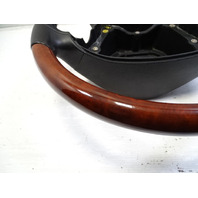 03 Mercedes R230 SL500 steering wheel, leather/wood, black designo