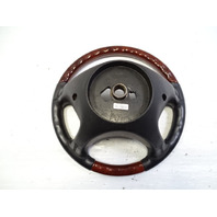03 Mercedes R230 SL500 steering wheel, leather/wood, black designo