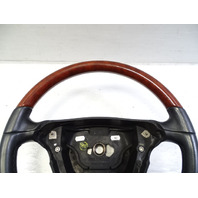 03 Mercedes R230 SL500 steering wheel, leather/wood, black designo