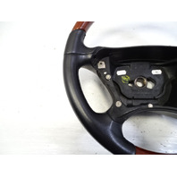 03 Mercedes R230 SL500 steering wheel, leather/wood, black designo