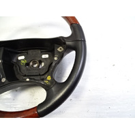 03 Mercedes R230 SL500 steering wheel, leather/wood, black designo