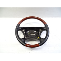 03 Mercedes R230 SL500 steering wheel, leather/wood, black designo