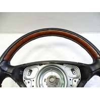 01 Mercedes R170 SLK320 steering wheel, wood/leather, black 1704601403