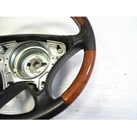 01 Mercedes R170 SLK320 steering wheel, wood/leather, black 1704601403