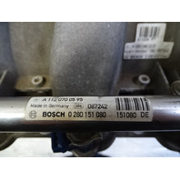 01 Mercedes R170 SLK320 intake manifold, w/fuel injectors, 1121401201, 1120700595