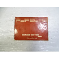 87 Porsche 928 S4 owners manual, WKD92802187