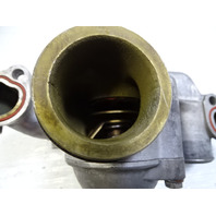 87 Porsche 928 S4 coolant thermostat housing, w/thermostat, 9281061652R 92810606503