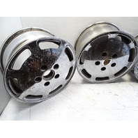 87 Porsche 928 S4 wheel set, 7x16 ET65 8x16 ET52.3 928362115 928362117 chrome