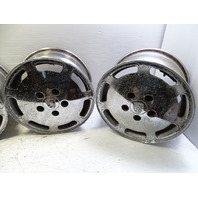 87 Porsche 928 S4 wheel set, 7x16 ET65 8x16 ET52.3 928362115 928362117 chrome