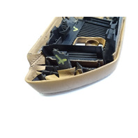 90 Mercedes R129 300SL trim, seat belt cover, left, palomino, 1299110122