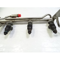 96 Mercedes R129 SL320 fuel rail w/ injectors, set of 6, 0000787323