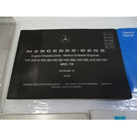 80 Mercedes W116 300SD owners manual, 1165840697