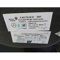 2015 Mercedes W463 G63 door panel, right rear 4637305651 black/red