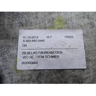 2015 Mercedes W463 G63 carpet set, floor black