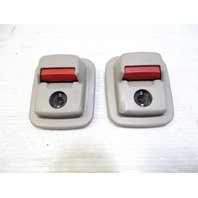 03 Mercedes R230 SL500 luggage seat belt clips buckles, rear 2308600096 alpaca gray