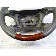 03 Mercedes R230 SL500 steering wheel, leather/wood, alpaca gray