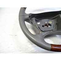 03 Mercedes R230 SL500 steering wheel, leather/wood, alpaca gray
