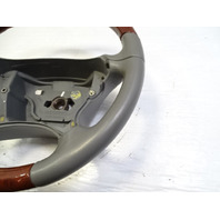 03 Mercedes R230 SL500 steering wheel, leather/wood, alpaca gray