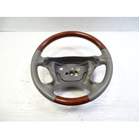 03 Mercedes R230 SL500 steering wheel, leather/wood, alpaca gray