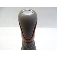 03 Mercedes R230 SL500 gear shift knob, gray, w/wood 2302671710
