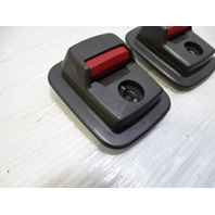 06 Mercedes R230 SL500 luggage seat belt clips buckles, rear 2308600096, dark gray