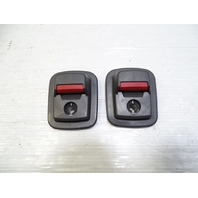 06 Mercedes R230 SL500 luggage seat belt clips buckles, rear 2308600096, dark gray