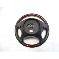 06 Mercedes R230 SL500 steering wheel, leather/wood, black